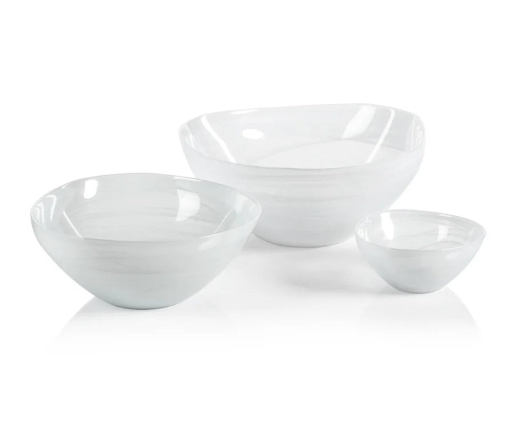 Monte Carlo Alabaster Glass Bowl Collection