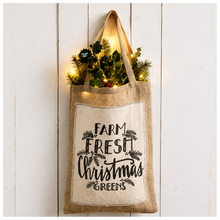 Load image into Gallery viewer, Farm Fresh Christmas Greens Tote Bag
