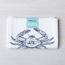 Load image into Gallery viewer, Blue Crab Flour Sack Dish Towel
