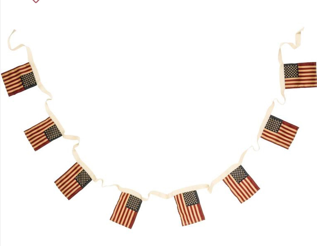 Small Primitive Flag Garland