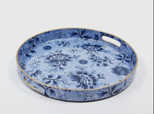 Load image into Gallery viewer, Blue Perennial Round Tray
