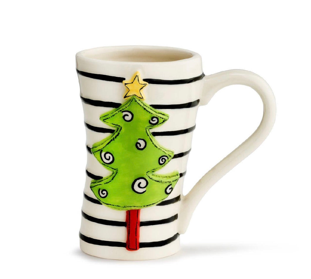 Christmas Tree Striped Mug