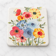 Load image into Gallery viewer, Stone Floral Essence Coaster
