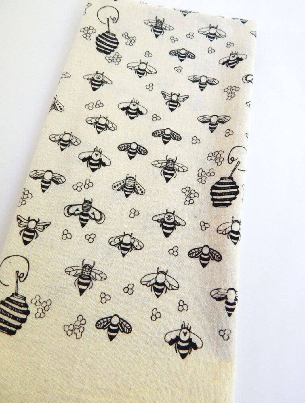 Hand Printed Bee Towel Collection