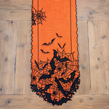 Load image into Gallery viewer, 71” Halloween Bat Table Runner
