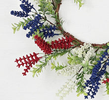 Load image into Gallery viewer, Patriotic Heather Wreath &amp; Boxwood Collection
