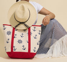 Load image into Gallery viewer, Anchor/Wheel Tote Bag
