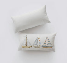 Load image into Gallery viewer, Sailboat Accent Pillow- 20” x 10”
