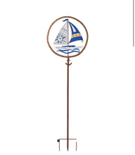 Load image into Gallery viewer, Sailboat Garden Stake
