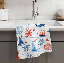 Load image into Gallery viewer, Coral Sea Kitchen Waffle Towel
