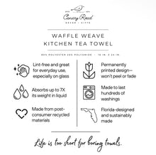 Load image into Gallery viewer, R/W/B Hydrangeas Kitchen Waffle Towel
