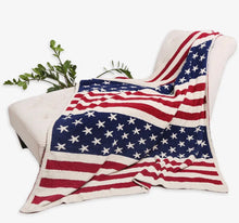 Load image into Gallery viewer, American Flag Throw Blanket
