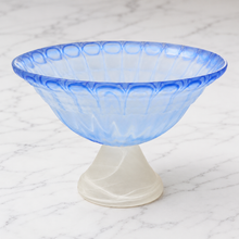 Load image into Gallery viewer, Blue Glass Pedestal Bowl
