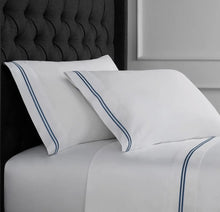 Load image into Gallery viewer, Double Stripe Embroidered King Sheet Set
