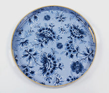 Load image into Gallery viewer, Blue Perennial Round Tray
