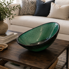 Load image into Gallery viewer, Blue Chiseled Half Moon Bowl
