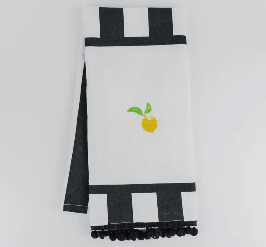 Striped Lemon Dish Towel