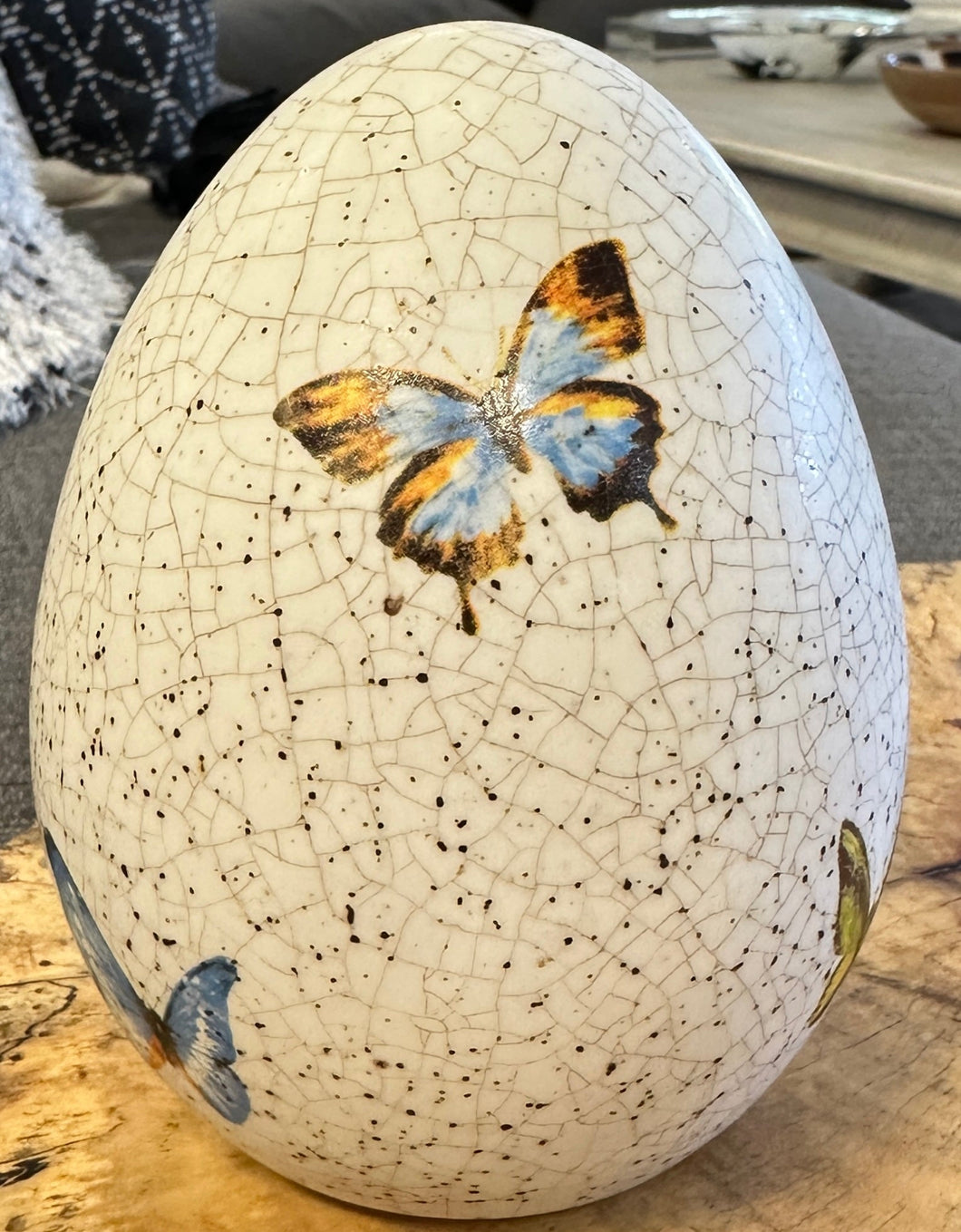 Ceramic Butterfly Egg