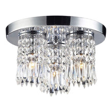 Load image into Gallery viewer, Crystal 3 Light Flush Mount in Polished Chrome
