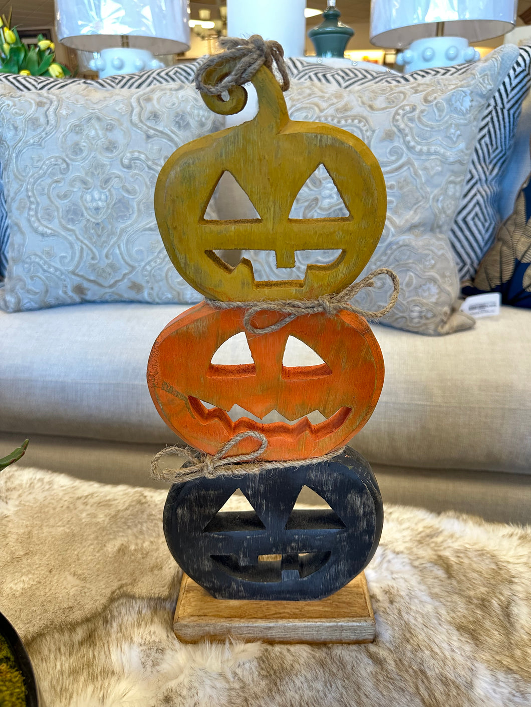 Stacked Pumpkin Decor