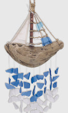 Load image into Gallery viewer, Driftwood Sail Boat Glass Wind Chime Collection
