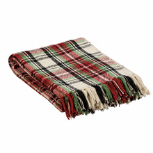 Load image into Gallery viewer, Cream Plaid Throw
