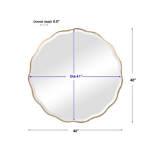 Load image into Gallery viewer, Gold Aneta Round Mirror
