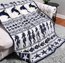 Load image into Gallery viewer, Cozy Ocean Themed Blanket
