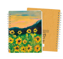 Load image into Gallery viewer, Sunflower Field Spiral Notebook
