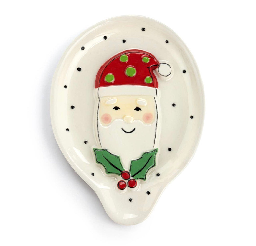 Santa Claus Polka Dot Spoon Rest