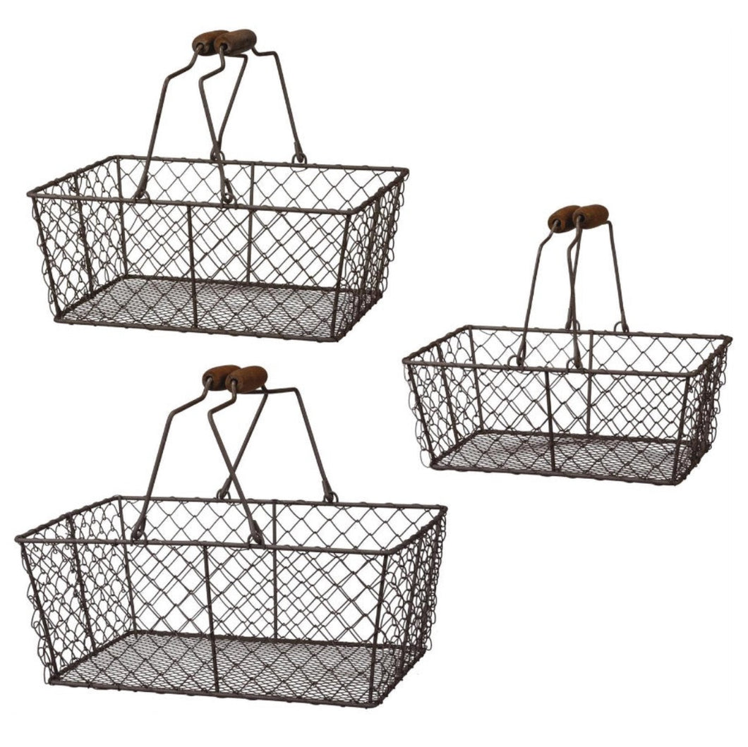 Rectangle Hinge Wire Basket Collection
