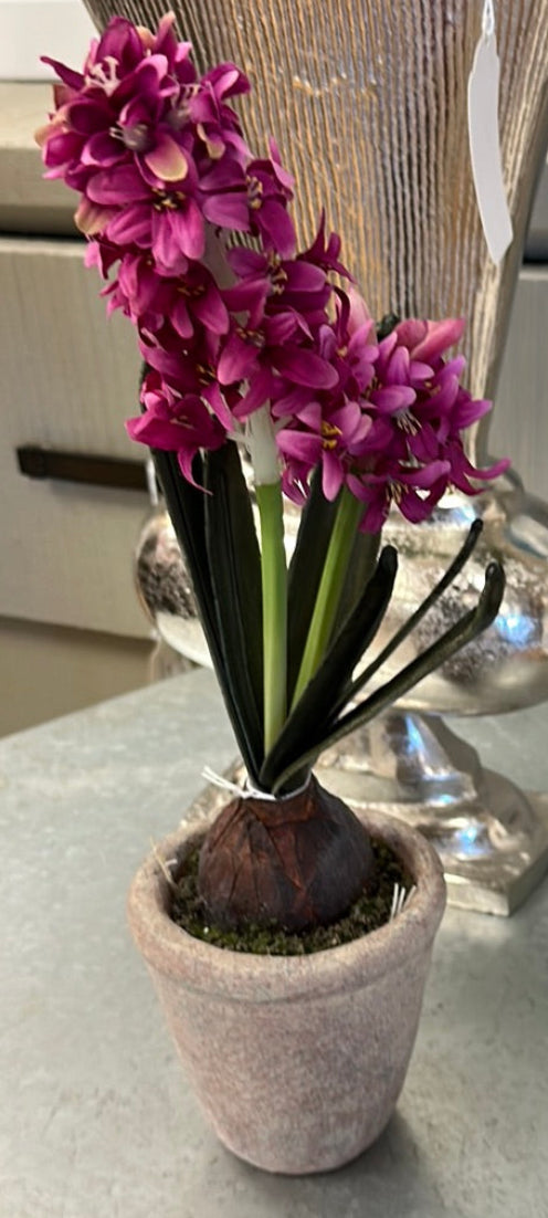 Faux Potted Hyacinth