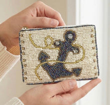 Load image into Gallery viewer, Anchor Seed Beaded Coin Purse
