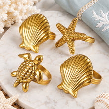 Load image into Gallery viewer, Beach Napkin Rings- S/4
