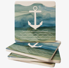 Load image into Gallery viewer, “Anchored” Coasters- S/4
