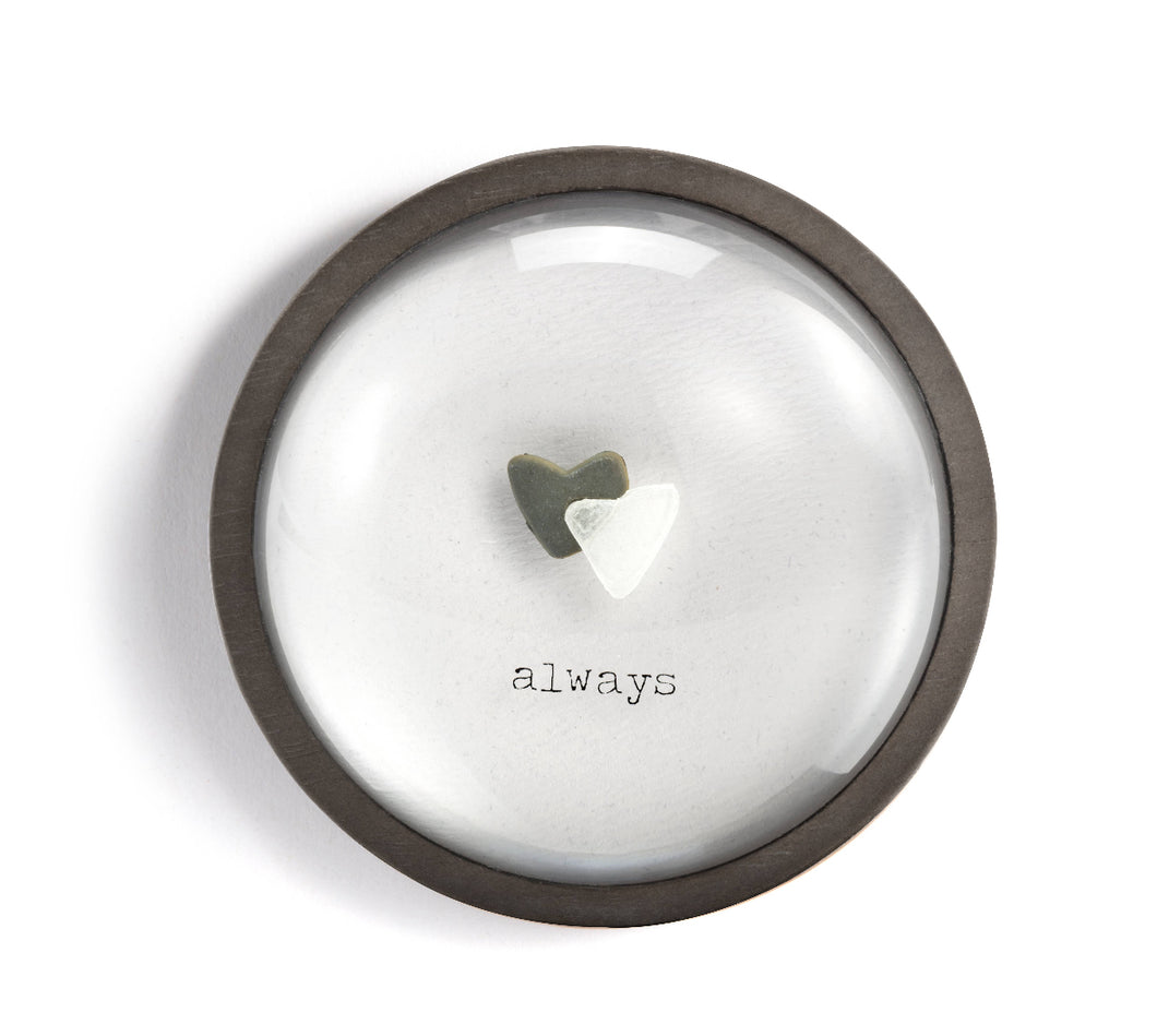 Two Hearts Paper Weight