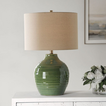 Load image into Gallery viewer, Moss Glazed Table Lamp

