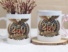 Load image into Gallery viewer, Gold Eagle 250th Anniversary Mug
