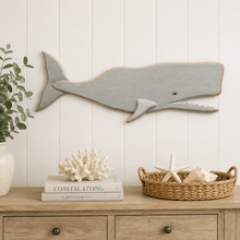 Load image into Gallery viewer, Wooden Whale Wall Art
