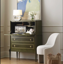 Load image into Gallery viewer, Green Envy Burl Wood Desk/Secretary
