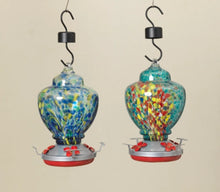 Load image into Gallery viewer, Hummingbird Glass Bird Feeder
