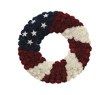 Load image into Gallery viewer, Americana Rosetta Wreath 17"
