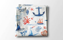 Load image into Gallery viewer, Coral Sea Kitchen Waffle Towel
