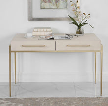 Load image into Gallery viewer, White Faux Shagreen Desk
