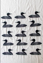 Load image into Gallery viewer, Handprinted Loon Kitchen Towel
