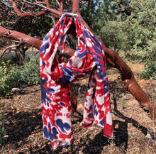 Load image into Gallery viewer, Patriotic Tie Dye Scarf

