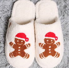 Load image into Gallery viewer, Gingerbread House Slippers
