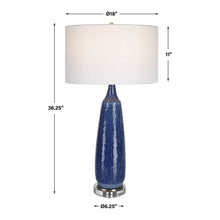 Load image into Gallery viewer, Cobalt Blue Glaze Table Lamp
