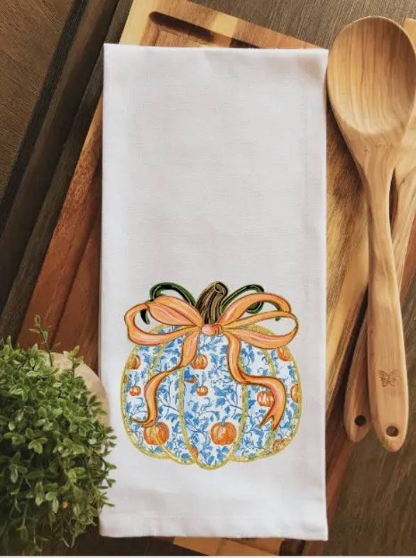 Fall Pumpkin Tea Towel