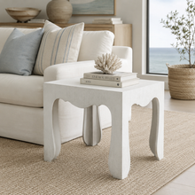 Load image into Gallery viewer, Asperitas Chalk White Rectangle End Table
